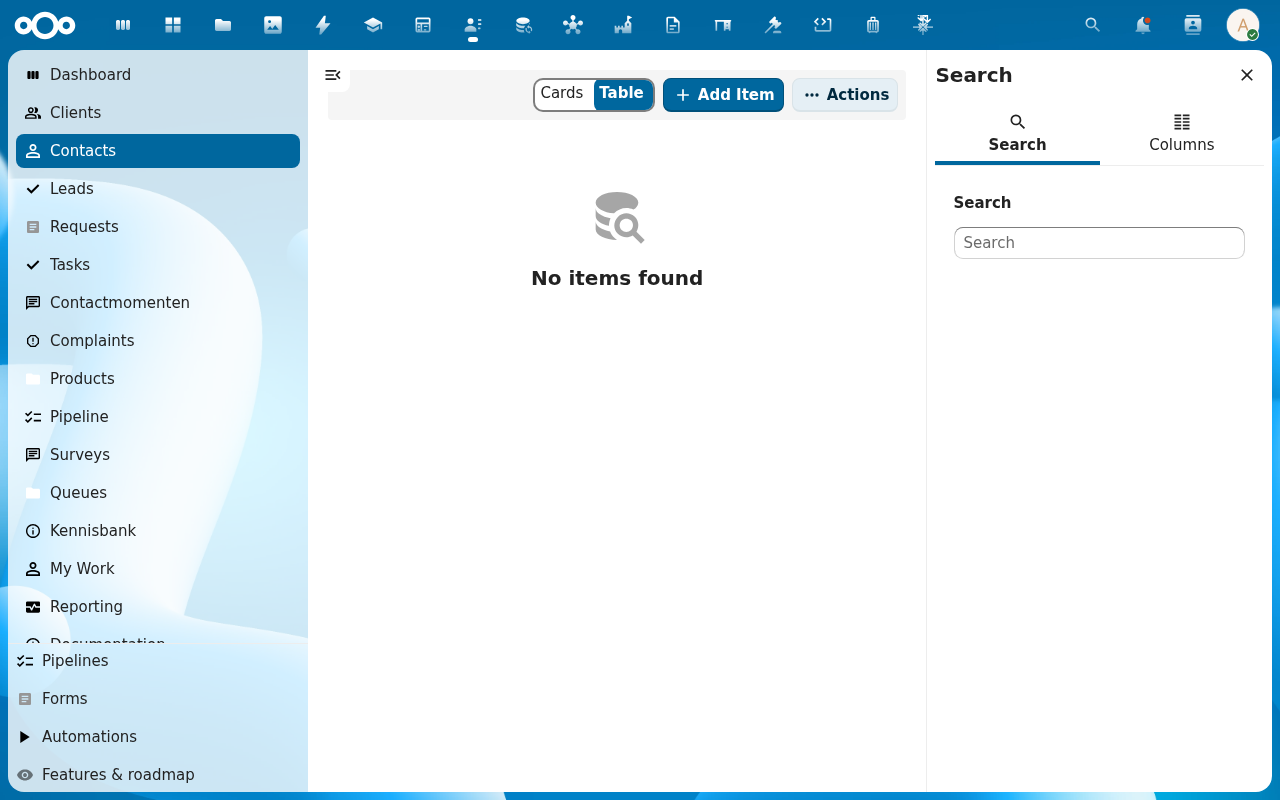 Contact persons tab